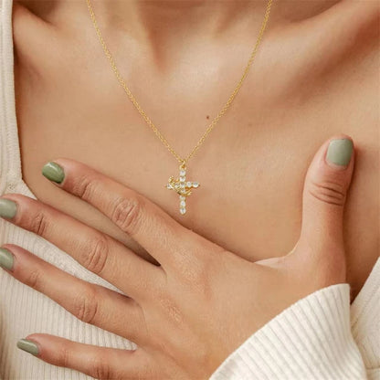 Eterna Kreuz & Kronen Halskette
